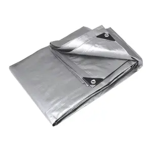 Bâche rectangulaire en HDPE tissé imperméable et anti-UV - Toile <span class=keywords><strong>d</strong></span>'<span class=keywords><strong>ombrage</strong></span> robuste pour camion/abri extérieur - Product Image 5