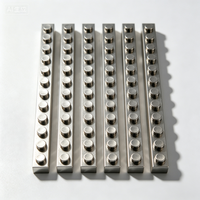 Briques de construction en aluminium usinées CNC, blocs durables en acier inoxydable pour les fans de LEGO