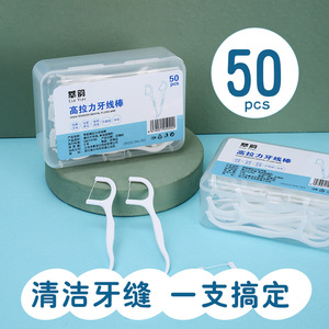 Hilo dental ultrafino plano de 7.5 cm con estuche portátil para el cuidado bucal familiar y limpieza interdental de niños - Product Image 4