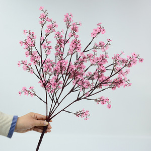 Artisanat Dongchen, soie, fleurs de gypsophile rose, 30 cm-100 cm, décoration de mariage, bouquet à main - Product Image 1