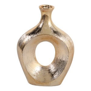 Vaso in Ceramica Ovale con Ritagli, Alto, Moderno, Decorativo per Soggiorno, Camera da Letto, Ufficio, Tavolo d'Appoggio - Product Image 5