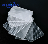 Vente en gros de plaques diffuseuses prismatiques transparentes anti-éblouissement UGR 3 mm en acrylique, plaque diffuseuse de lumière LED en plastique