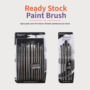 Giorgione – Lot de 6 <span class=keywords><strong>pinceaux</strong></span> à tête plate noir canon, stock direct usine, personnalisables multi-spécifications, vente en gros, pour artistes peintres - Product Image 3