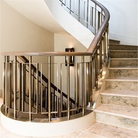 Haute qualité couleur or métal Garde-Corps en acier inoxydable Balustrade