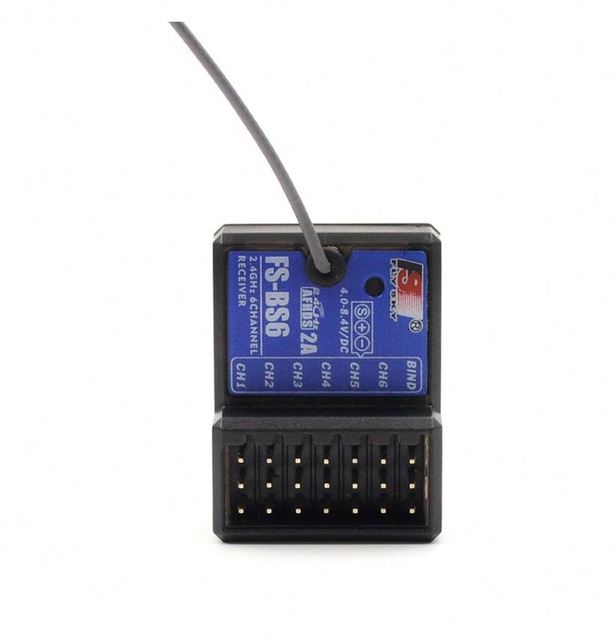 Flysky FS-BS6 2.4G 6CH Receiver Built-in Gyro Stabilization 2.4Ghz 6CH AFHDS2 for FlySky FS-GT5 FS-IT4S Transmitter