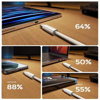 Câble de charge rapide tressé de 2 m, type C vers type C, 5A, avec PD 60W pour téléphone portable et appareil photo