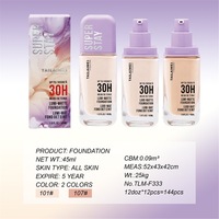 Fond de teint liquide mat imperméable en gros, longue tenue, contrôle du sébum, maquillage du visage