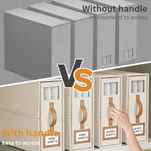 Foldable <b>Bed</b> Sheets <b>Set</b> Organizers and Storage Linen Fabric Closet Organizers with Window Folding <b>Bed</b> Storage Box for Bedsheet - Product Image 4