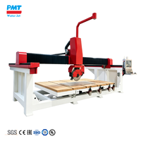 Sierra de puente CNC de 4 ejes PMT para corte de piedra con motor, rodamientos y bomba de 25KW, sistema de control Cutcam