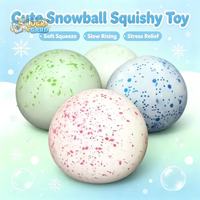 Peluche YJ Snowball, peluche moelleuse à remontée lente, balle anti-stress à presser, jouet sensoriel pour soulager l'anxiété, cadeau original pour adultes