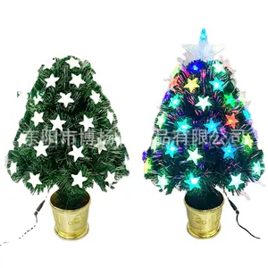 Hot 60Cm Kleurrijke Led Volle Licht Met Acryl Hennep Ster Glasvezel Kerstboom