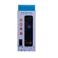 MX3 2.4G Wireless ABS Air Mouse dengan Indikator Lampu LED Mini dan Suara, 4 Tombol, Jangkauan 10-15m untuk Smart Android TV Box