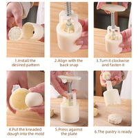 Moules à gâteaux ronds en plastique de marque YH, écologiques, lavables au lave-vaisselle, à pression manuelle, à motifs floraux variés, pour pâtisserie 3D DIY