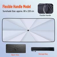 Pare-soleil pliable pour pare-brise de semi-remorque, protection UV et isolation thermique en titane argenté pour camions