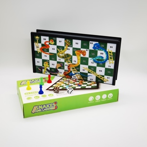 Kích Thước Lớn 32Cm Trò Chơi Hội Đồng Quản Trị Nhựa Xách Tay Từ Tính Gấp Điên Cờ Vua Trò Chơi Rắn Và Thang Trò Chơi Cho Trẻ Em Giáo Dục - Product Image 2