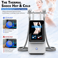 Appareil de cryolipolyse pour amincissement corporel - Appareil portable de cryothérapie chaude et froide pour la cellulite, avec poignée en acier inoxydable