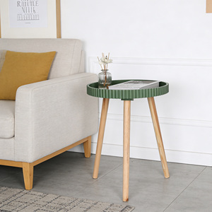 Customized Color Furniture <strong>Table</strong> Small Round SideTable with Solid Wood Three <strong>Legs</strong> <strong>Coffee</strong> <strong>Table</strong> <strong>for</strong> Bedroom, Living Room - Product Image 2