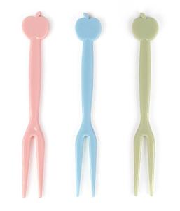 Forchetta di frutta carina creativa per bambini blocco note portatile piccolo stick forchetta da dessert 30 pezzi - Product Image 1