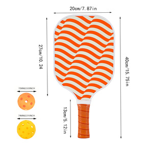 Raquettes de pickleball en fibre de verre 13,4 mm antidérapantes pour l'entraînement avec sac de transport et balles - Product Image 2