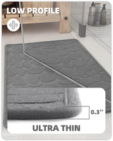 Tapis de bain lavables à motif pierre, antidérapants, séchage rapide, tapis de salle de bain absorbants, tapis de sol pour salle de bain