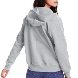 Sweat à capuche zippé décontracté pour femmes de qualité supérieure confortable couleur unie à manches longues femmes sweat à capuche zippé - Product Image 2