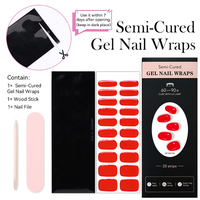 Autocollants pour ongles en gel, autocollants adhésifs pour vernis à ongles, patchs pour ongles de couleur unie, bandes de gel semi-durcies pour ongles, acheter en ligne
