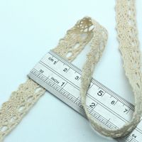 ERKOUMI Dentelle française classique en coton ondulé de 1,8 cm, petite dentelle chenille cousue pour bordure de rideau, garniture de poupée, emballage cadeau, fournitures DIY
