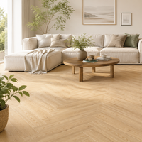 Pisos de madera de roble de formato grande con certificación ISO 9000, listones individuales.