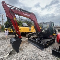 Excavator Mini Yanmar SV100 10 Ton Buatan Jepang, Boom Swing Hidrolik, Crawler, Cocok untuk Ruang Sempit, Pekerjaan Pertanian dan Konstruksi