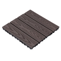 Dalles de terrasse emboîtables en WPC (bois composite) 30x30cm pour balcon extérieur et maison