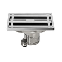 Ensemble de drain de sol en acier inoxydable anti-odeur, système de drainage complet pour salle de bain, douche et zones sèches et humides