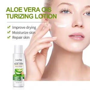 Oem sadoer Aloe Vera hữu cơ nhũ tương trên khuôn mặt trắng làm sáng chăm sóc da giữ ẩm mặt Kem dưỡng da 120ml