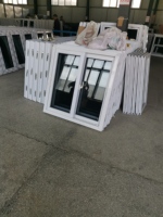 Ventana Corredera de PVC Resistente a Huracanes de Bahamas, Aislamiento Térmico, Vidrio Templado con Pantalla Plegable para Hotel