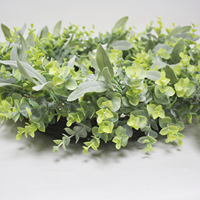 Karangan Bunga Eucalyptus Buatan Mewah 40cm untuk Dekorasi Rumah, Pintu Depan, Dinding, Karangan Bunga Daun Eucalyptus Plastik Model Lamb Ear