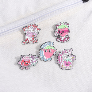 Broche créative rose bouteille de soda lait épinglettes moulées <span class=keywords><strong>fée</strong></span> <span class=keywords><strong>Logo</strong></span> épingles en émail pour lettre Badges vêtements artisanat en métal - Product Image 2