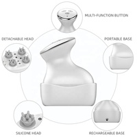 Trillingen Draadloze Elektrische 3D Smart Multifunctionele Siliconen Droog Nat Dual Purpose Custom Body Head Spa Scalp Massager