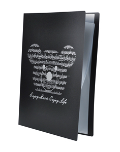 Foglio di <span class=keywords><strong>musica</strong></span> File di carta di archiviazione di documenti porta fogli bianchi File di plastica A4 dimensioni 40 tasche (foglio di <span class=keywords><strong>musica</strong></span> nero) - Product Image 1