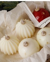 Bougie aromatique en forme de boule de Noël, lanterne décorative d'ambiance, pour la maison, les bars, le Nouvel An, Pâques, Diwali, Ramadan, fabrication artisanale