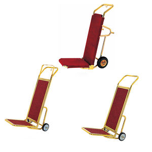 Troli Bagasi Bandara 3 Roda Baja Anti Karat Berkualitas Tinggi, Troli Penjaga Bagasi Lobi Hotel, Troli Bagasi Penumpang Bandara - Product Image 4