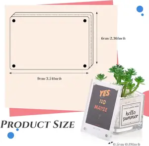 Molduras Magnéticas Em Branco Acrílico Ímã De Geladeira Clear Frameless Display Para Cartões Memos Pictures Stamp Photo Booth Locker