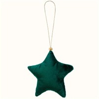 Ornements de Noël en velours en forme d'étoile, 4,3 pouces, pendentifs en peluche pour arbre de Noël, couleurs assorties, décoration de fête et de maison