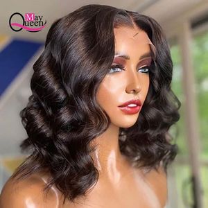 Venta al por mayor pelo humano crudo vietnamita Rose Curl cutícula pelucas delanteras de encaje onda del cuerpo color natural sin cola pelucas de encaje Full HD - Product Image 1