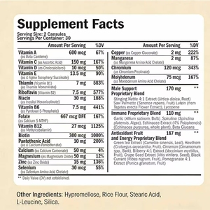 Cápsulas Multivitamínicas para Adultos a Precio de Fábrica para Hombres con Minerales Quelatados y Vitaminas B Metiladas con Zinc - Product Image 4