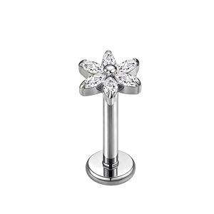 <span class=keywords><strong>Piercing</strong></span> Hélix Classique YingSheng F136 en Titane Plaqué Or 18K/24K avec Cristal Papillon et Strass pour Fiançailles et Mariage - Product Image 6