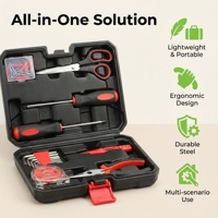 Kit d'outils à main multi-usages de 45 pièces pour les réparations quotidiennes et l'entretien des appartements