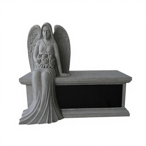 Sculpture en granit antique Rose Pamplemousse, pierre tombale, monument funéraire - Product Image 3