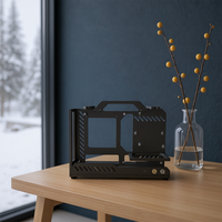 Socooler Hardware Modder SOC-G-Y Rack PC Gaming Cabinet Nouvelle Innovation GPU Micro ATX Aluminium ITX Ordinateur Refroidissement par Air et Eau