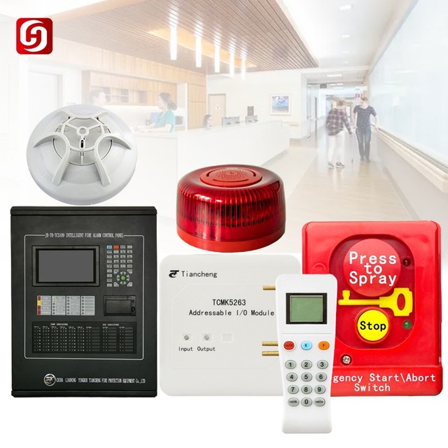 LPCB Approved Portable ABS Addressable Fire Alarm Intelligent System Multiple Interface Protocol Fire Alarm Control Panel 64