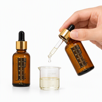 Flacon compte-gouttes en verre ambré 5ml 10ml 15ml 30ml 50ml, échantillon d'huile essentielle, flacon pipette, format voyage, rechargeable, fabricant