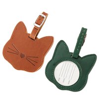 Étiquettes à bagages personnalisées en PU, portables et tendance, avec motifs animaliers, protection de la vie privée pour valises de voyage, étiquettes de carte d'identité